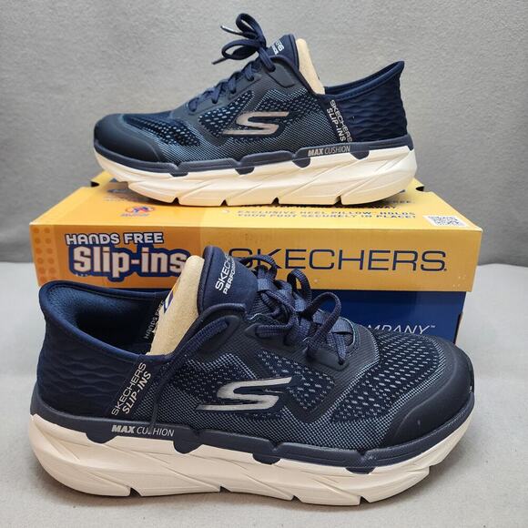 Men's Skechers Hands Free Slip-ins: Max Cushioning-Premier Ascendant Navy Sz 7.5 - Picture 1 of 7